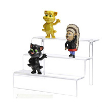 Countertop 3 Step Pop Figures Riser Stand Shelf Acrylic Tiered Display Stand